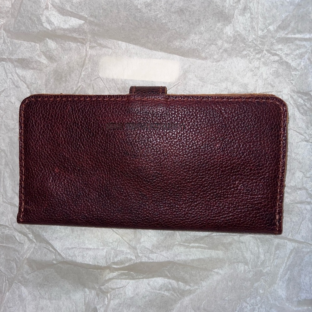 Portland Leather Burgundy Wallet - Picture 2 of 11